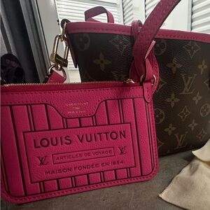 Louis Vuitton Pink and Brown Women's Bag reverse bag